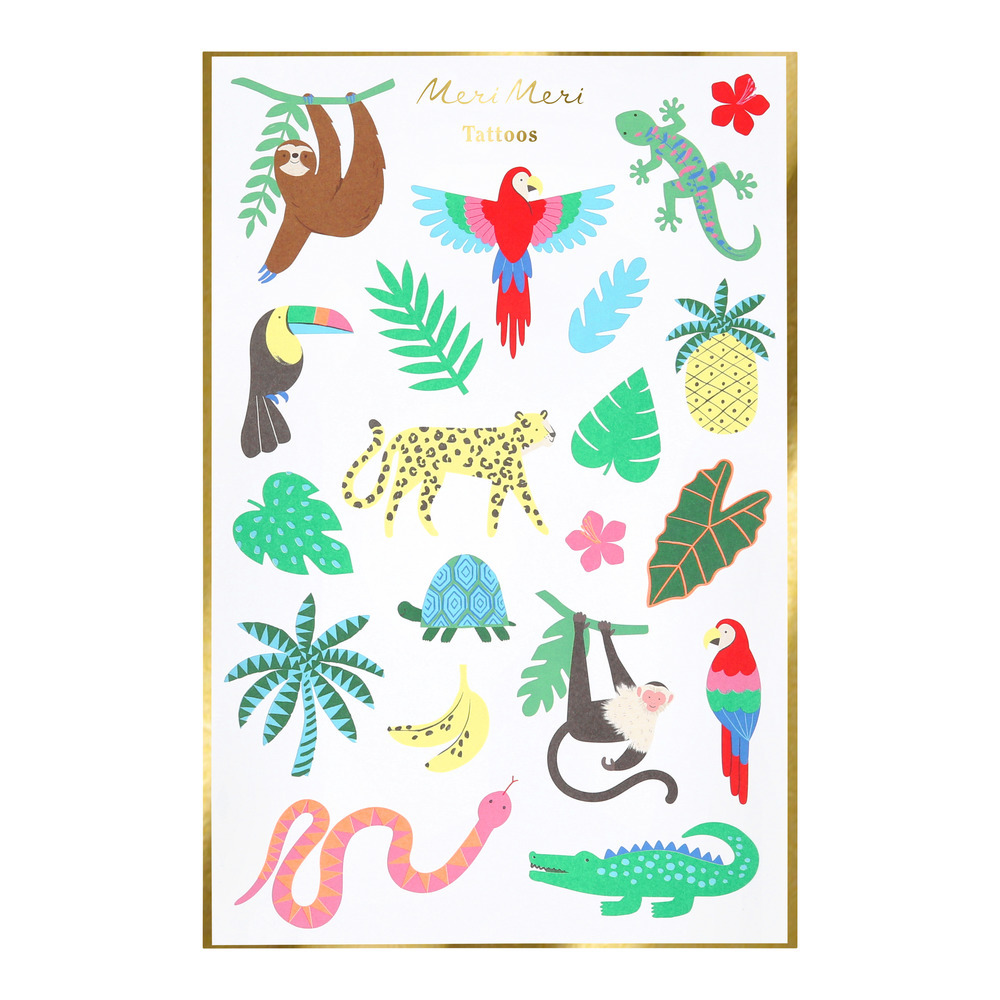 Picture of Jungle Jamboree Temporary Tattoos (x 2 sheets)