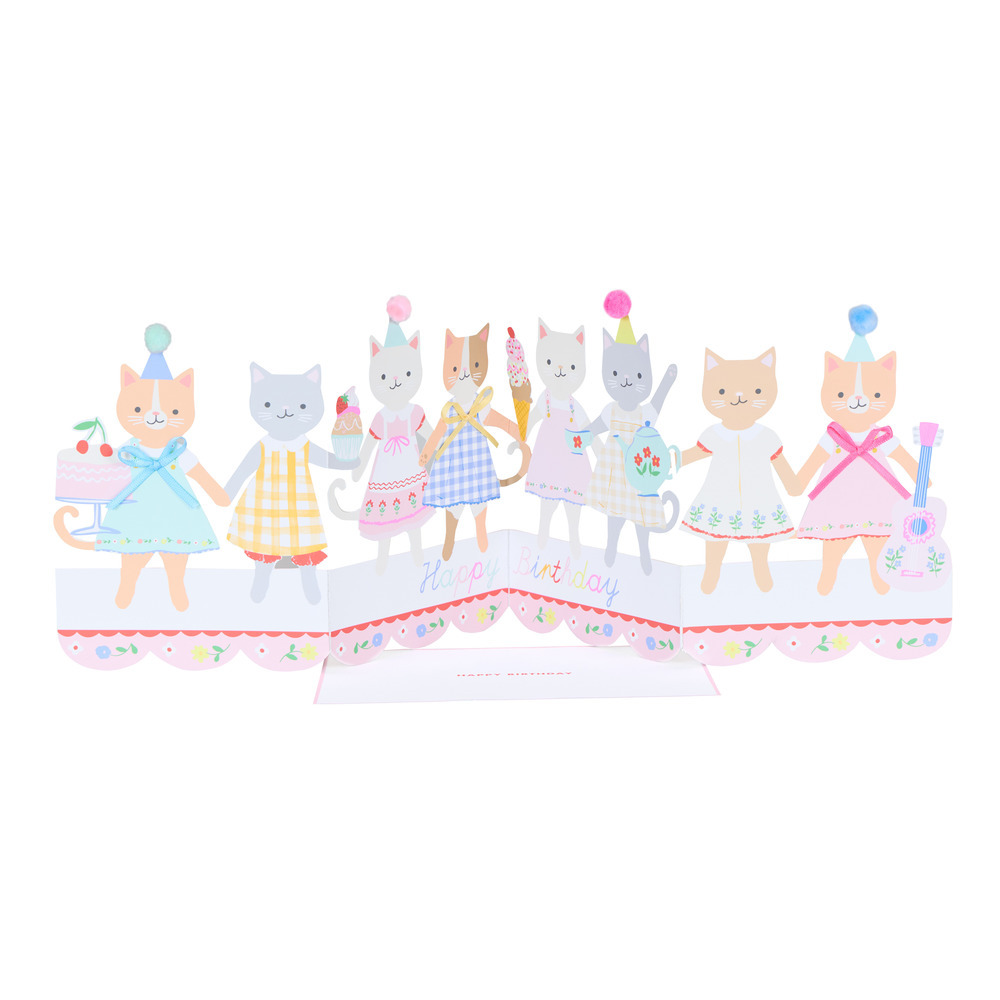 Picture of Kitten Club Concertina Birthday Card