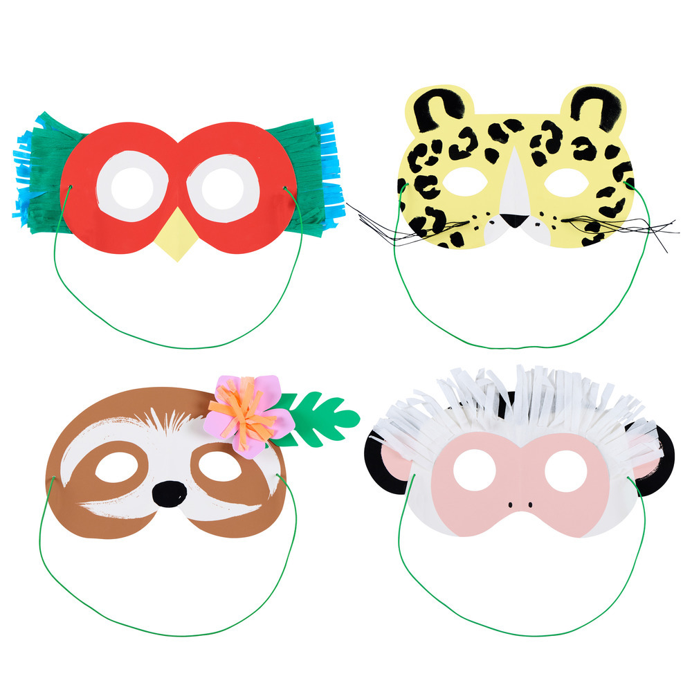 Picture of Jungle Jamboree Party Masks (x 8)