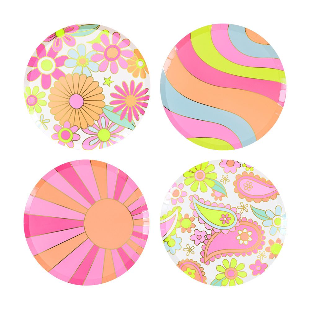Picture of Flower Power Side Plates (x 8)