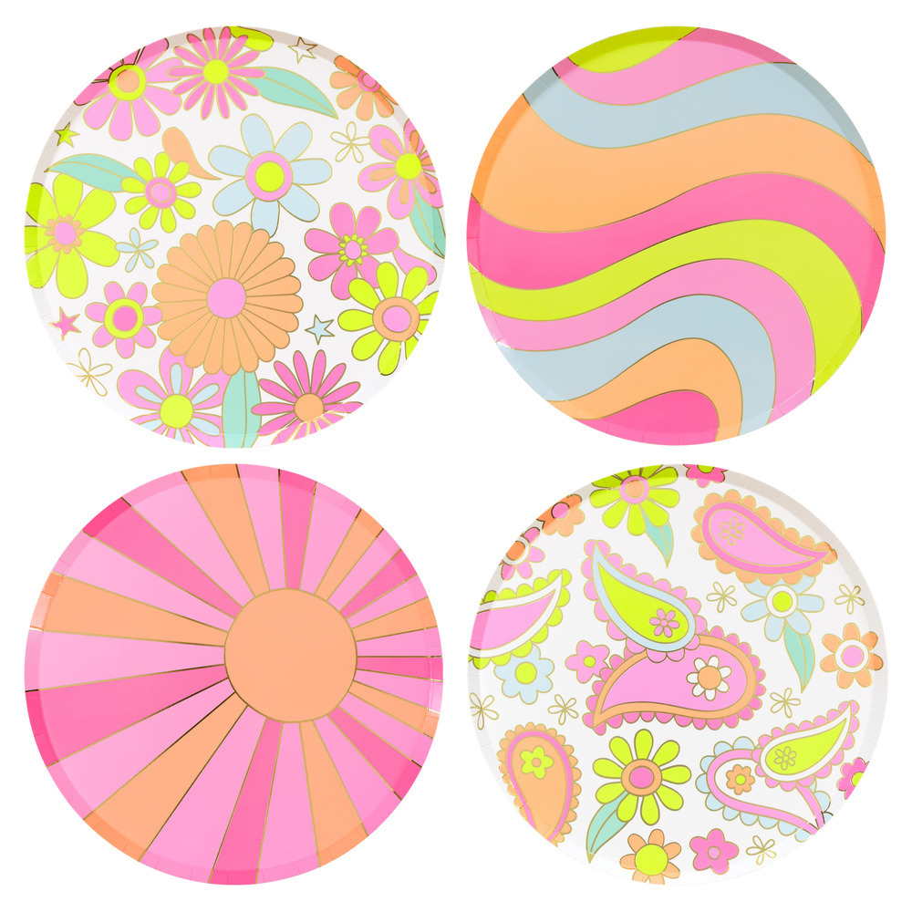 Picture of Flower Power Dinner Plates (x 8)