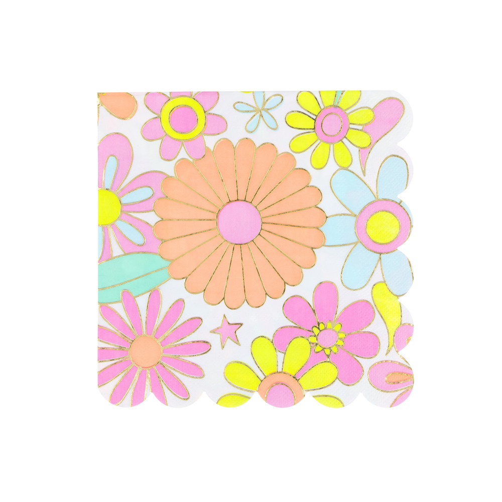 Picture of Flower Power Large Napkins (x 16)