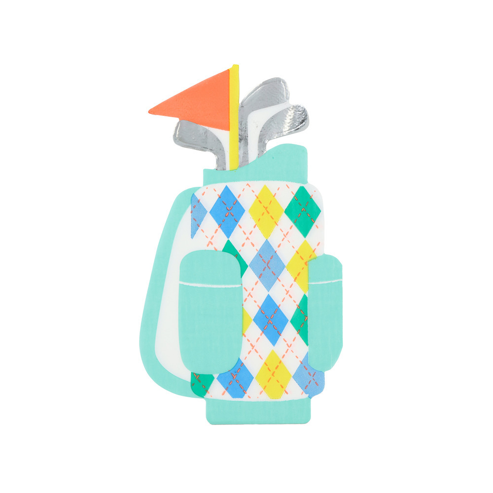 Picture of Golf Bag Shaped Napkins (x 16)