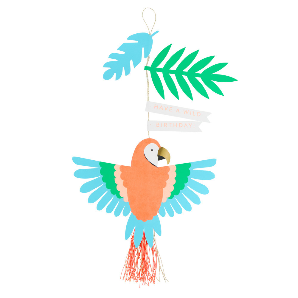 Picture of Parrot Decoration Birthday Card