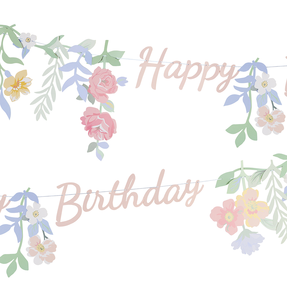 Picture of Floral Happy Birthday Garland