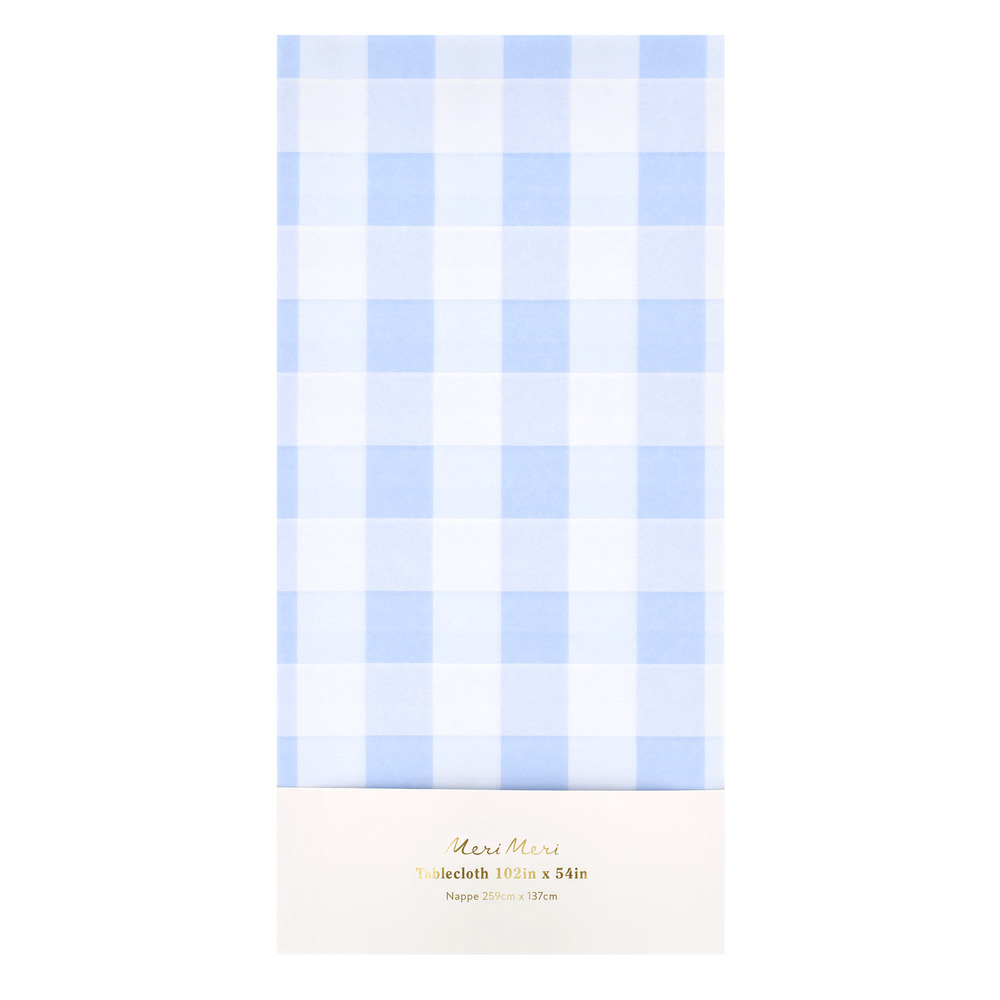 Picture of Blue Gingham Paper Tablecloth