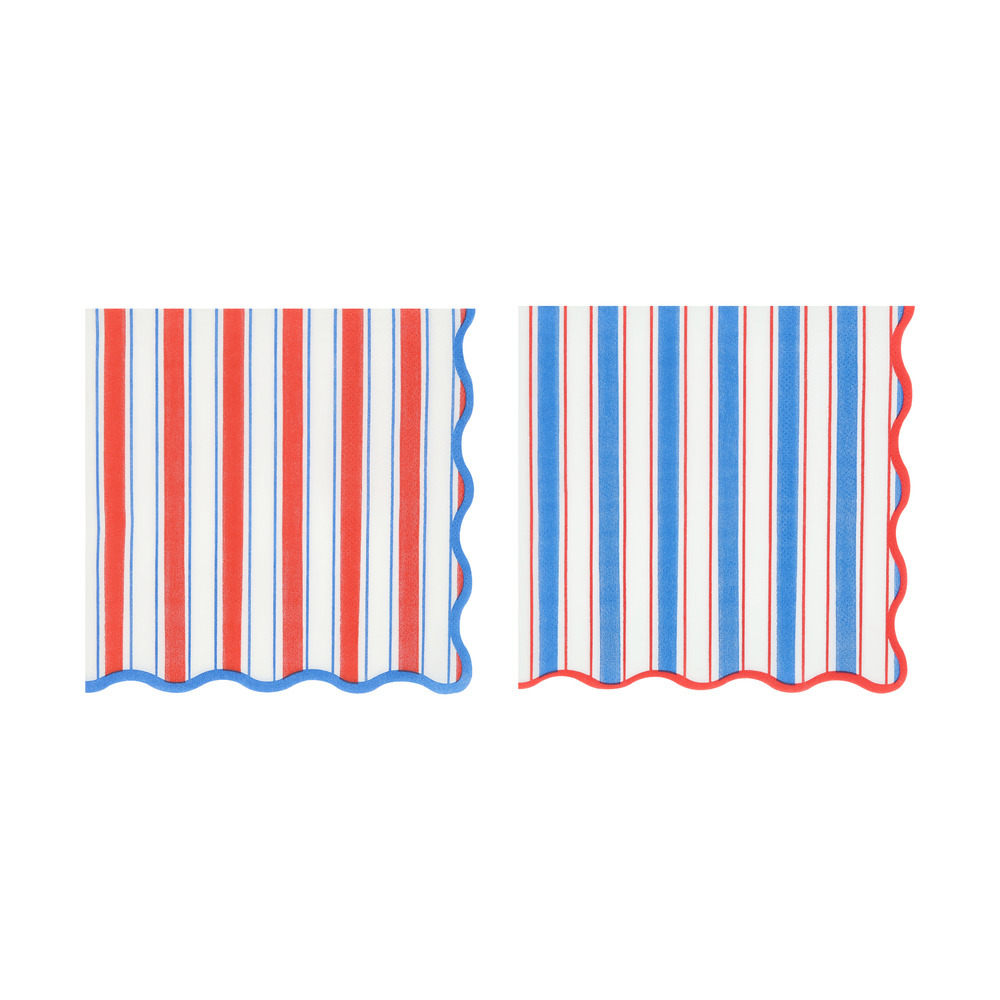 Picture of Nautical Striped Large Napkins (x 16)
