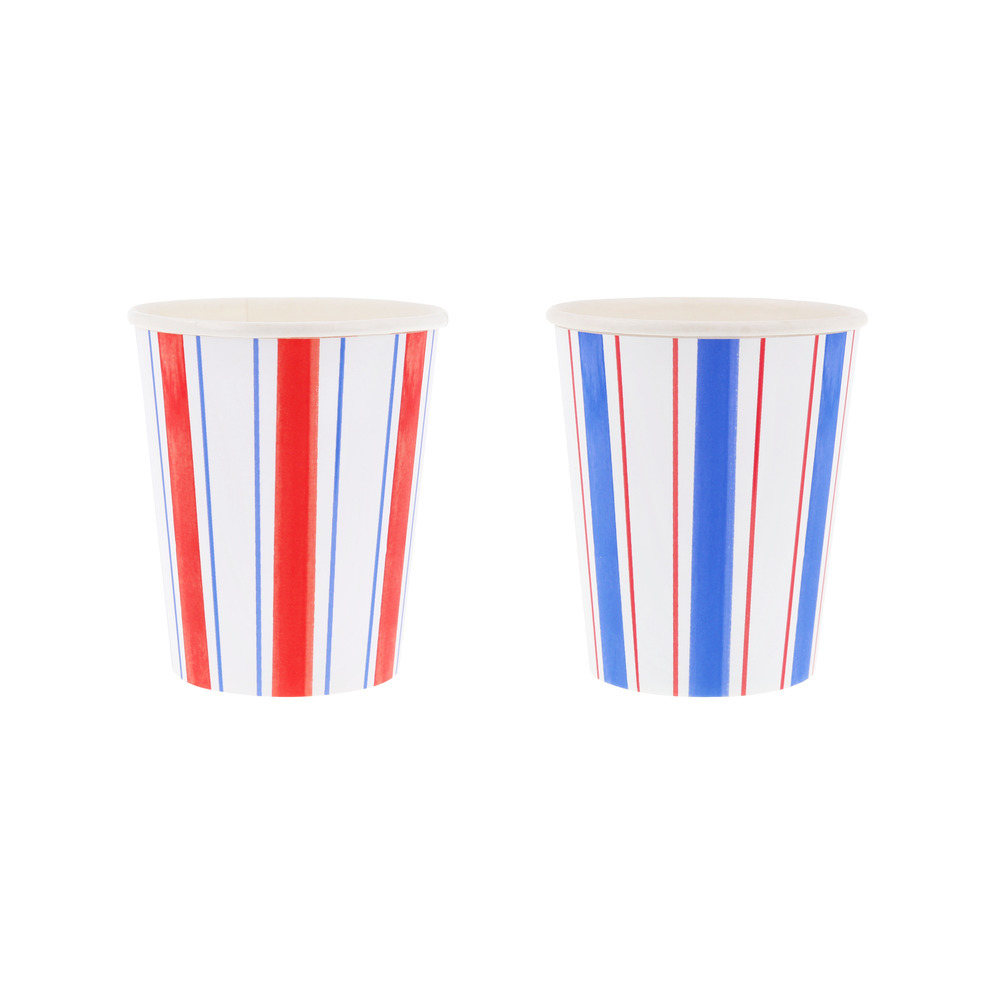 Picture of Nautical Striped Cups (x 8)