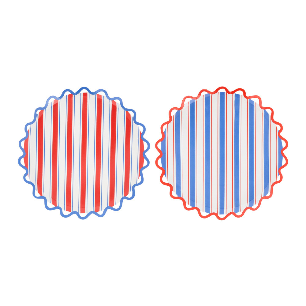 Picture of Nautical Striped Side Plates (x 8)