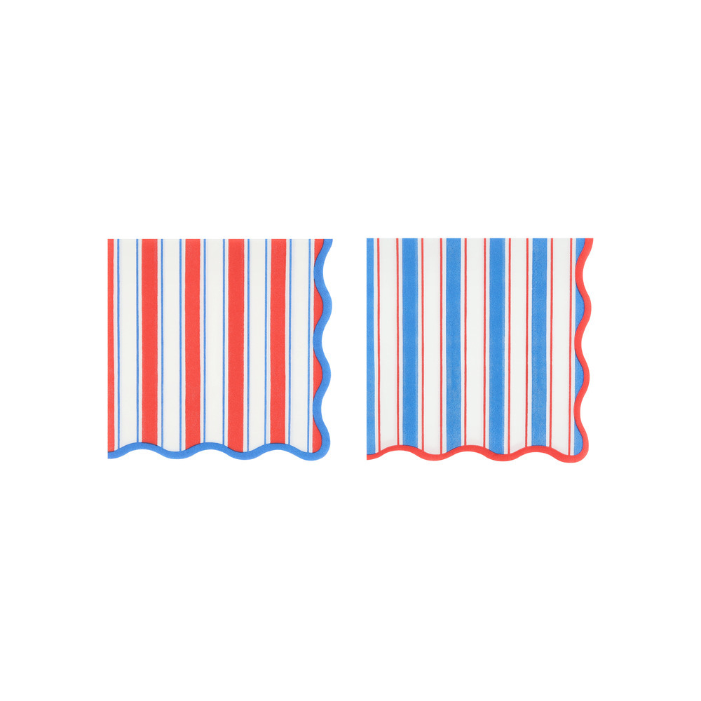 Picture of Nautical Striped Small Napkins (x 16)