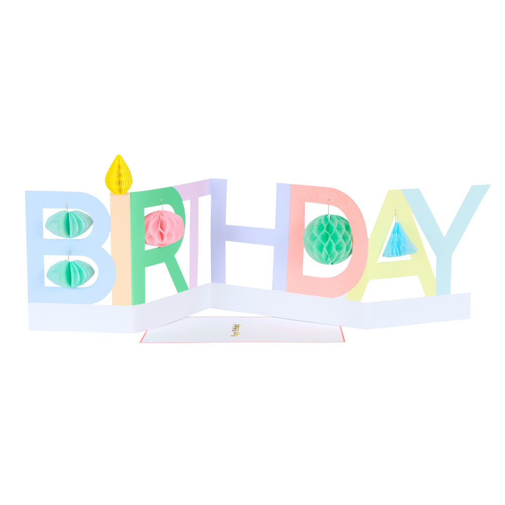 Picture of Honeycomb Birthday Concertina Card