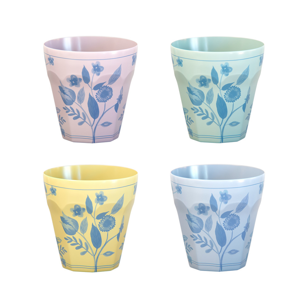 Picture of Vintage Botanical Reusable Cups (x 4)