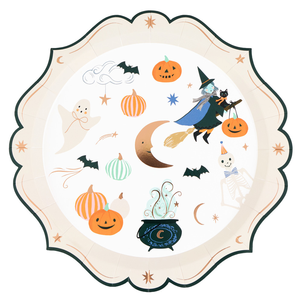 Picture of Ornate Edge Halloween Dinner Plates (x 8)