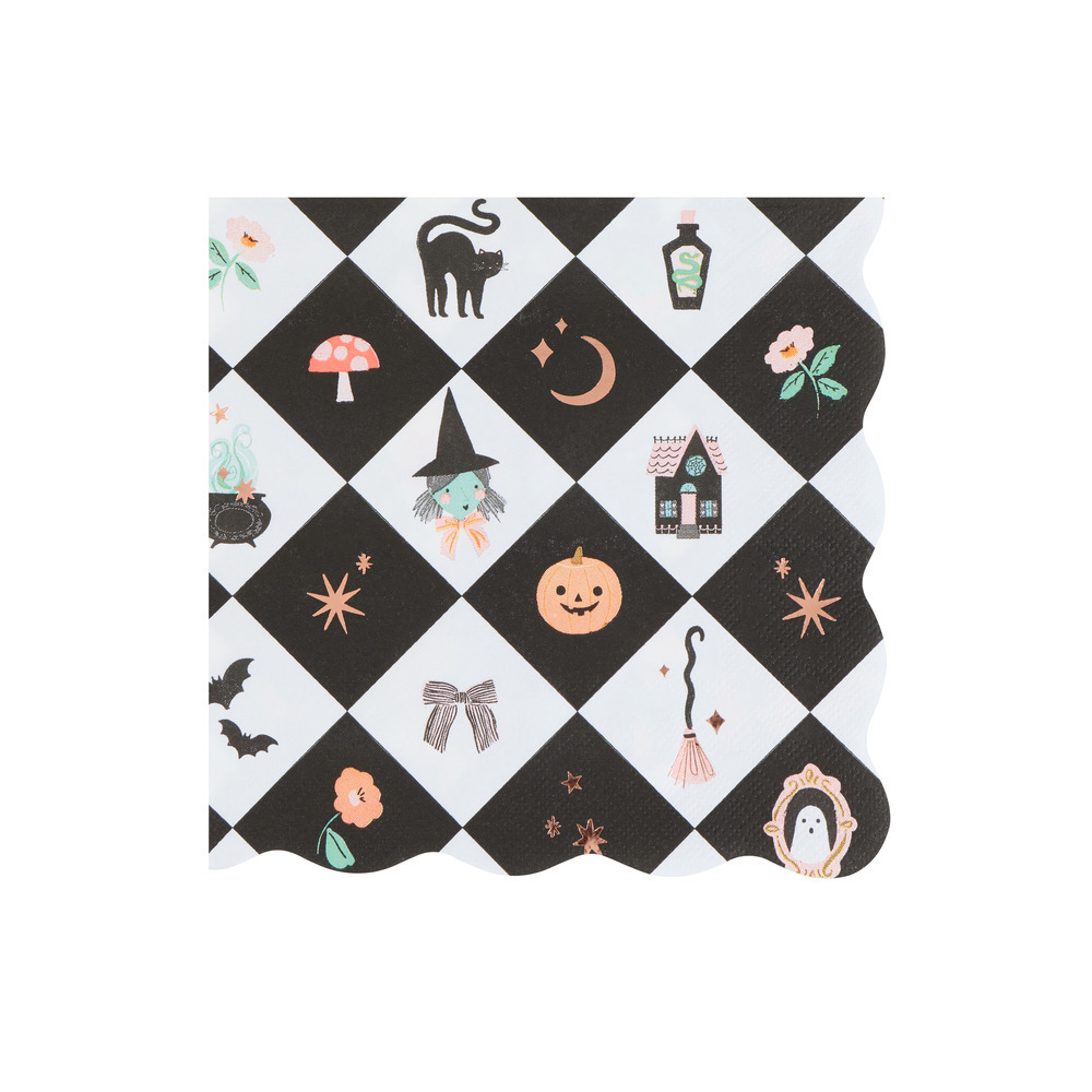 Picture of Patchwork Halloween Large Napkins (x 16)