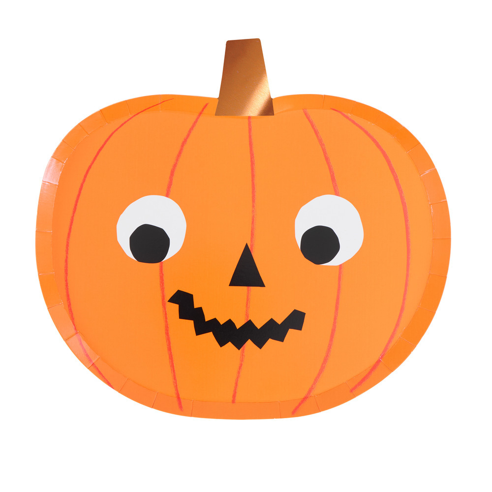 Picture of Halloween Pumpkin Plates (x 8)