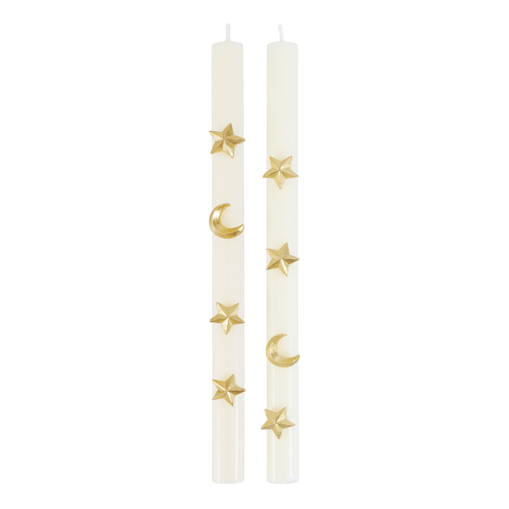 Picture of Ivory Celestial Table Candles (x 2)