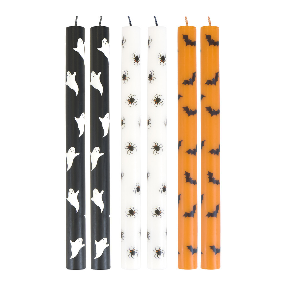 Picture of Mixed Halloween Icons Table Candles (x 6)