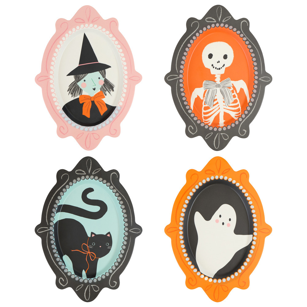 Picture of Halloween Portrait Reusable Plates (x 4)