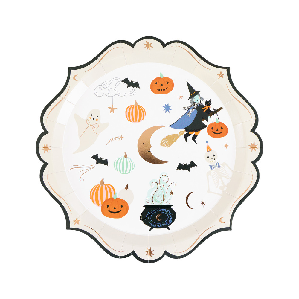 Picture of Ornate Edge Halloween Side Plates (x 8)