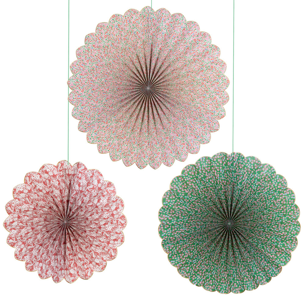 Picture of Meri Meri x Liberty Red & Green Giant Pinwheels (x