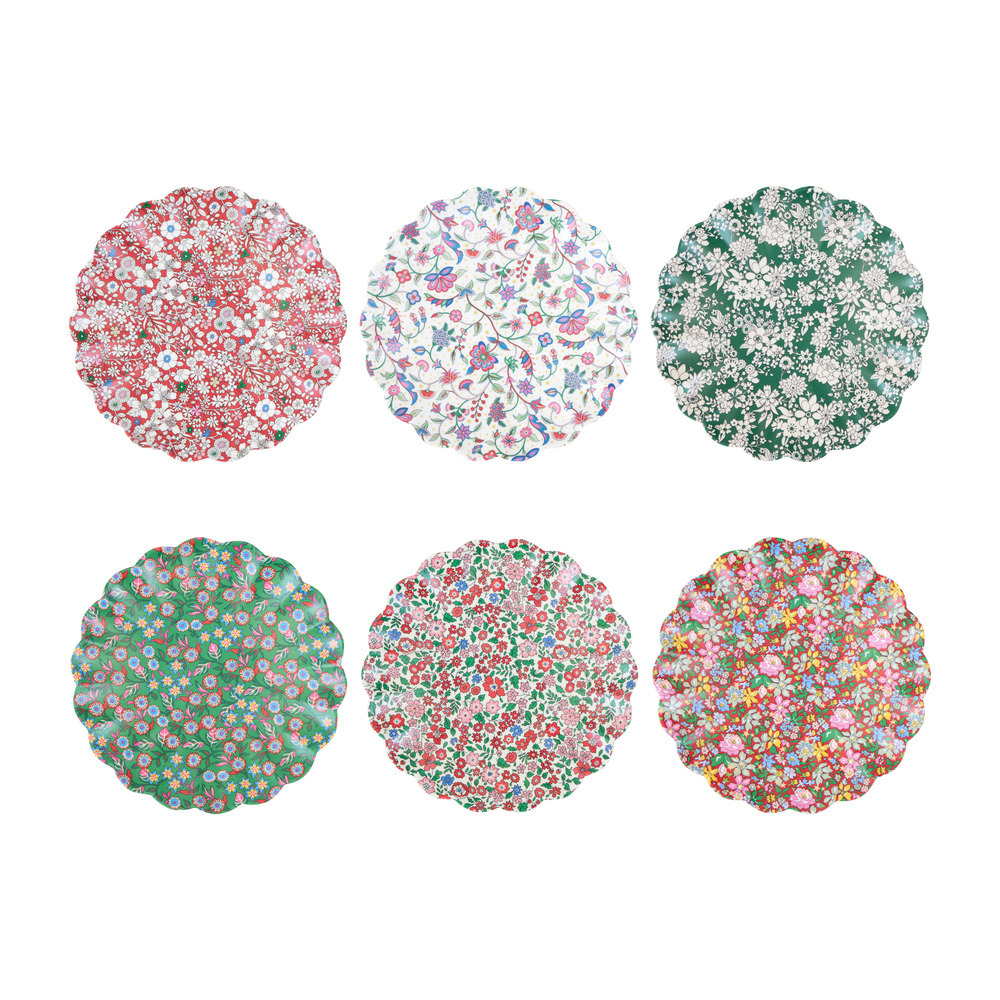 Picture of Meri Meri x Liberty Red & Green Reusable Small Pla