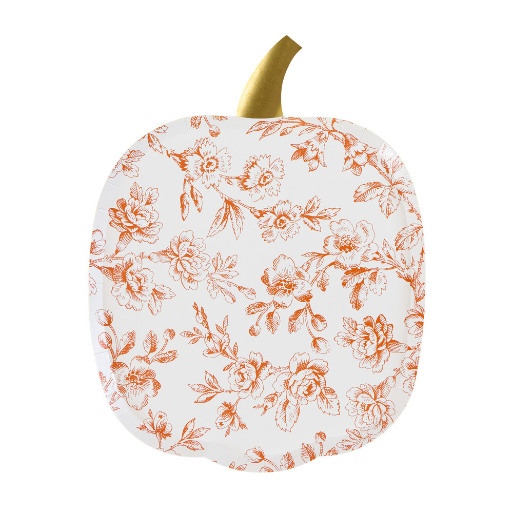 Picture of Toile Pumpkin Plates (x 8)