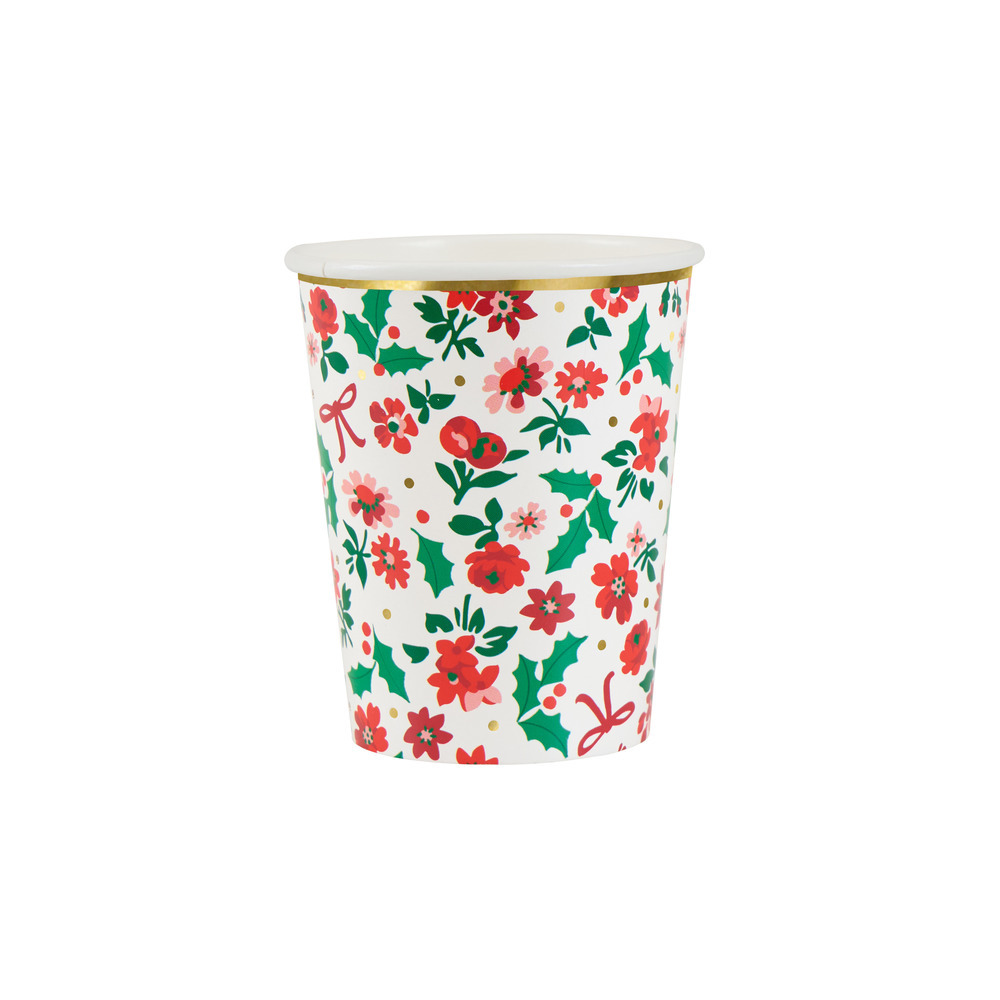 Picture of Holly Ditsy Cups (x 8)