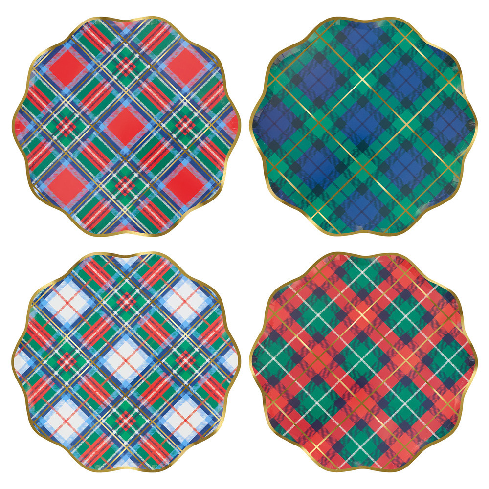 Picture of Plaid Mix Dinner Plates (x 8)