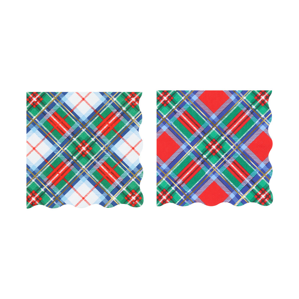 Picture of Plaid Mix Large Napkins (x 16)