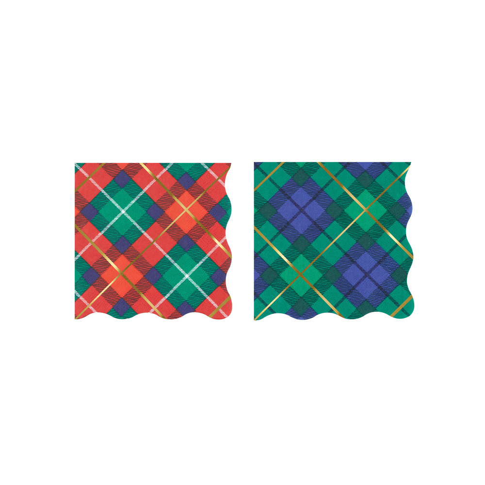 Picture of Plaid Mix Small Napkins (x 16)