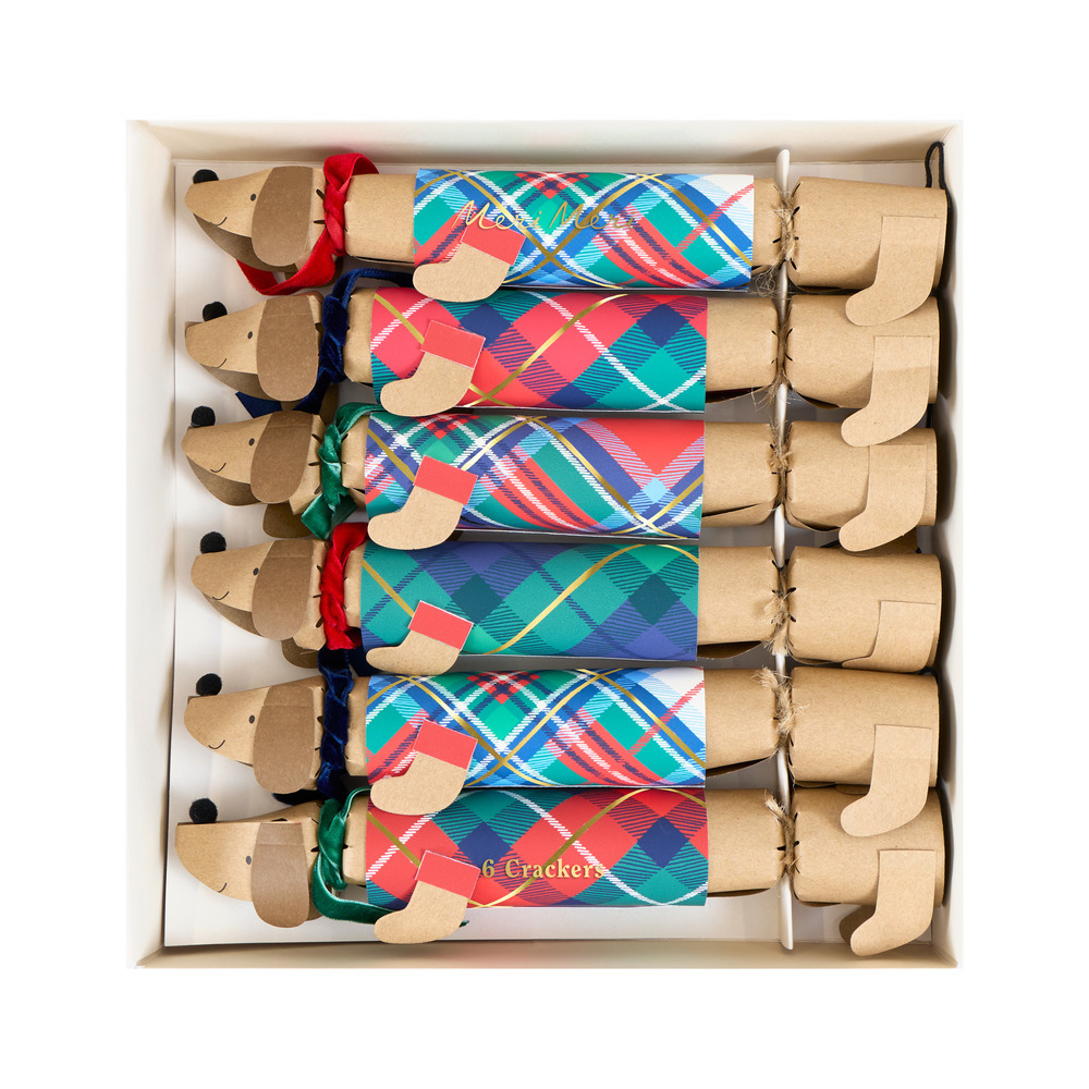 Picture of Plaid Sausage Dog Crackers (x 6)