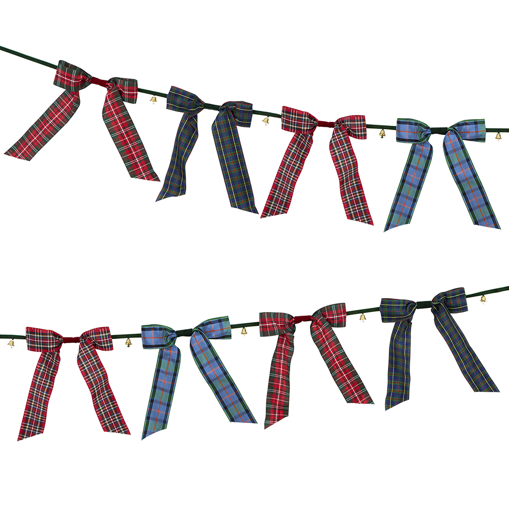 Picture of Plaid Bow Bell Garland