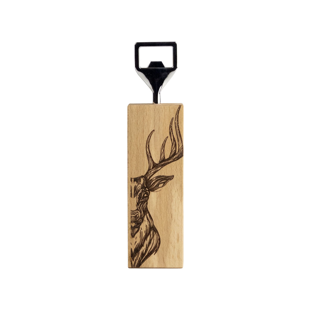 Picture of Beech Bottle Opener - Scandi Stag