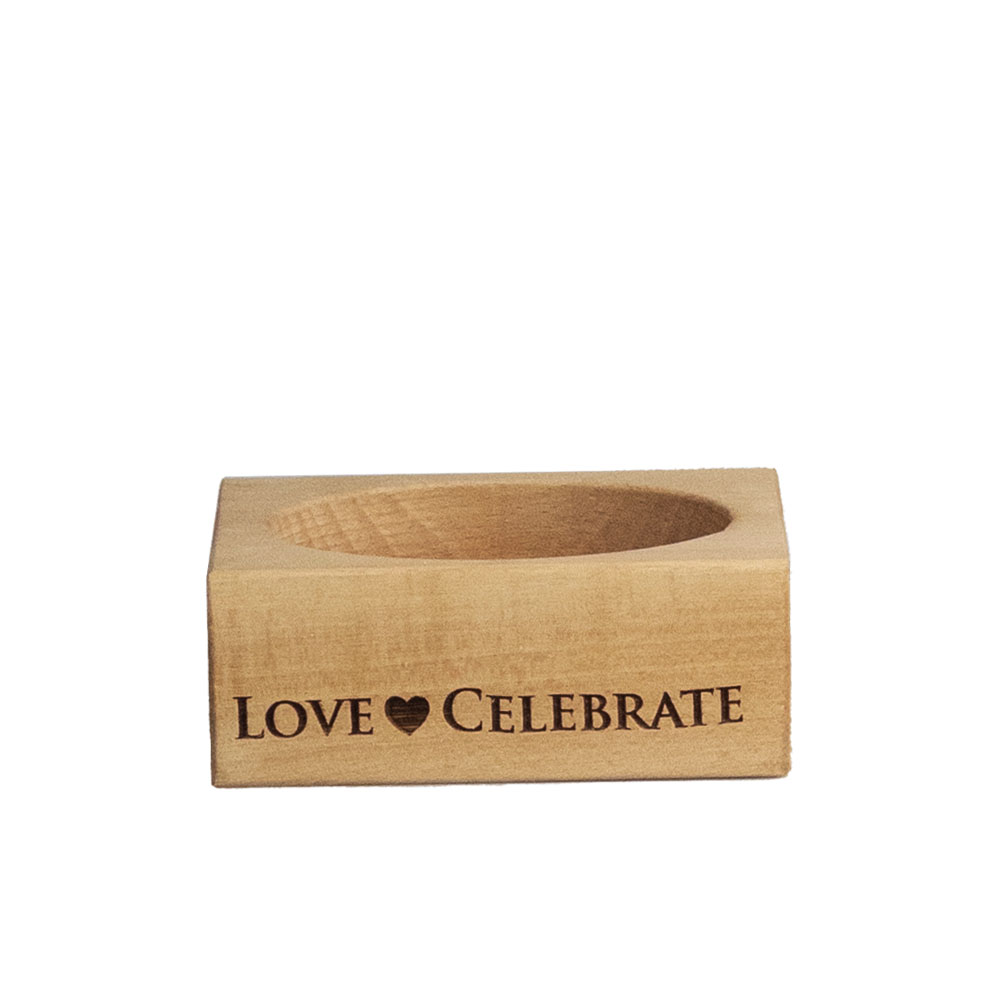 Picture of Beech Wine Bottle Coaster - Love & Celebrate