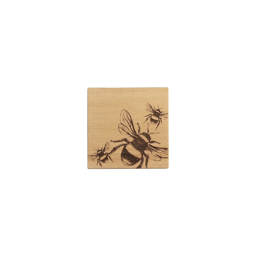 Picture of Beech Single Coaster -Bee