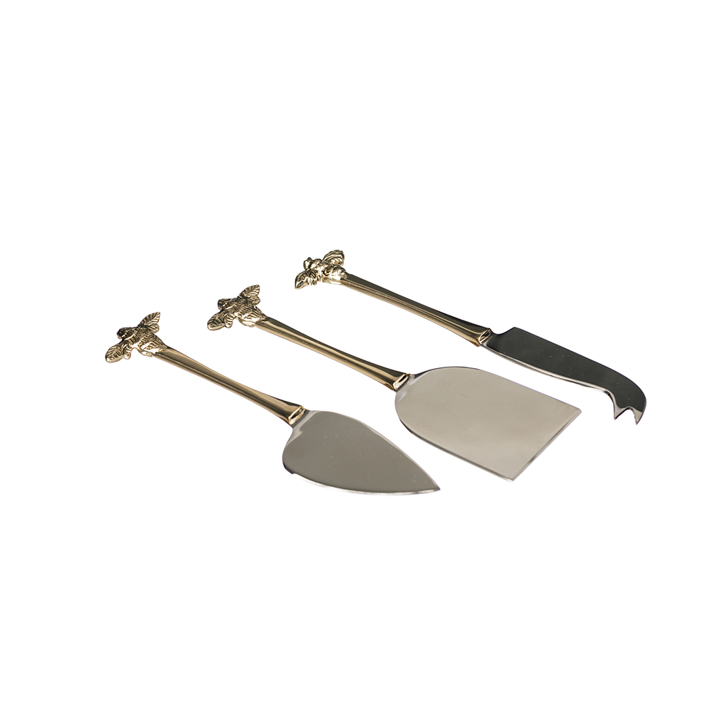 Picture of 3 Gold Bee Cheese Knives