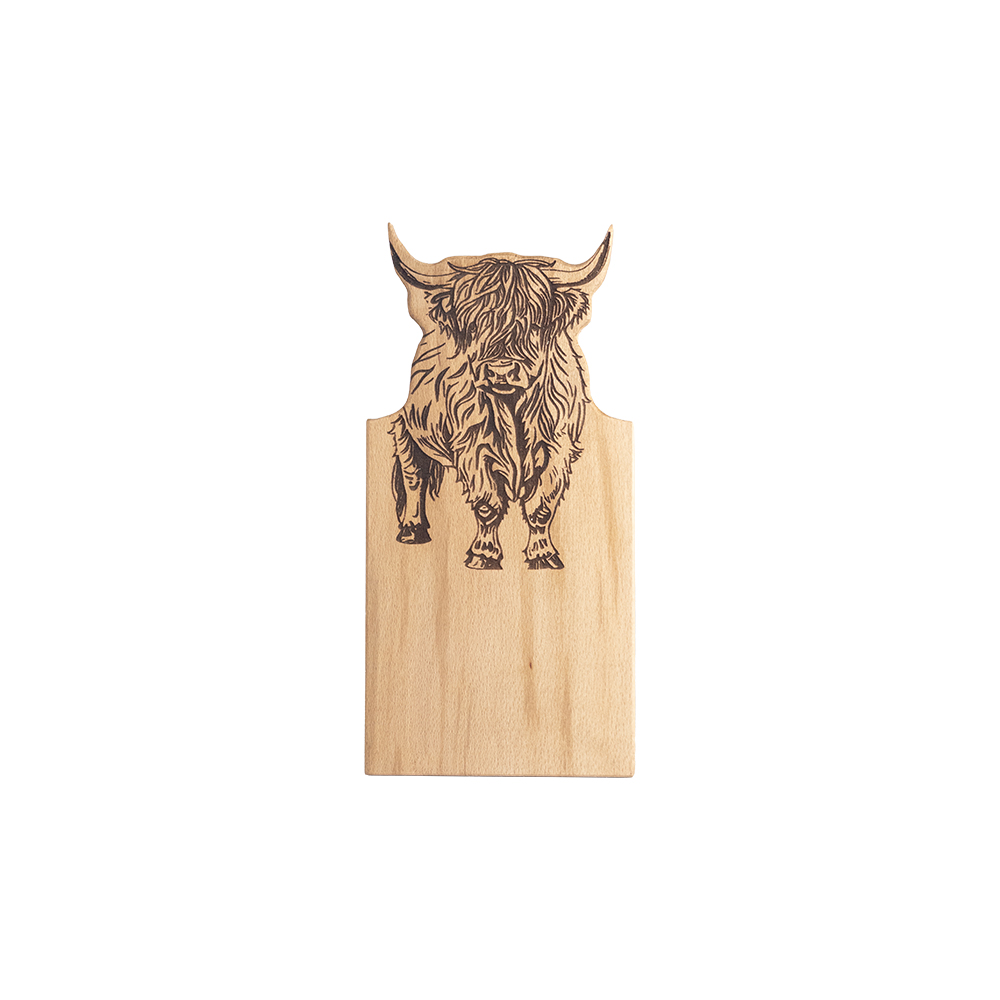 Picture of Framed Beech Serving Board - Small - Highland Cow