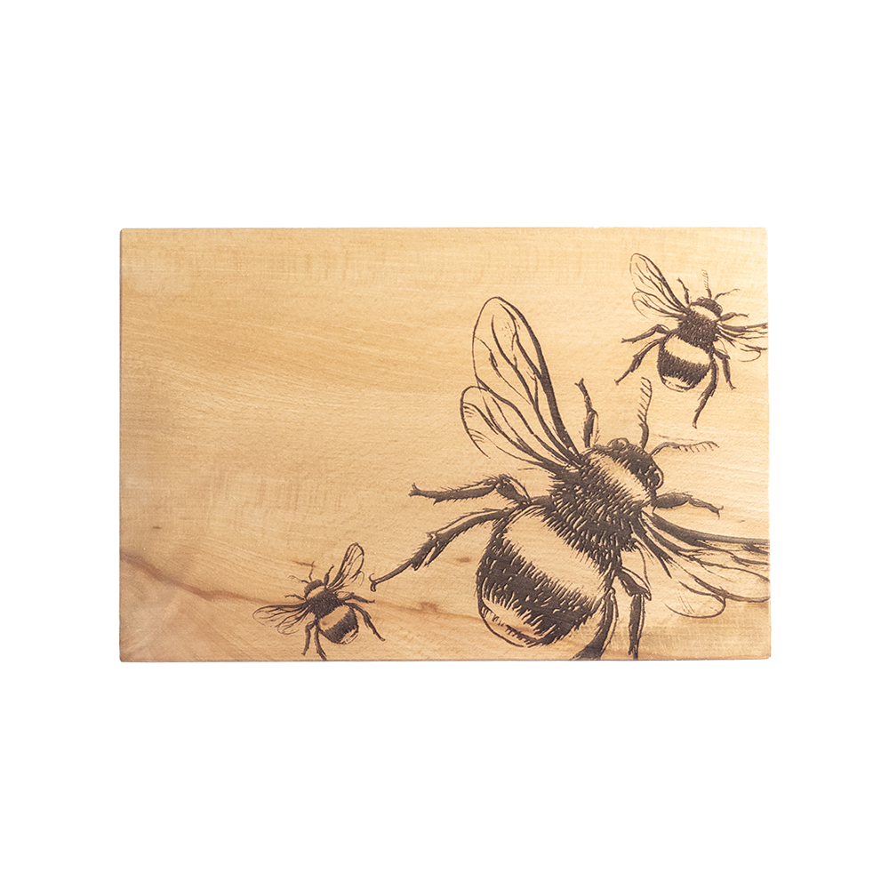 Picture of Beech Serving Board - 30cm - Bee