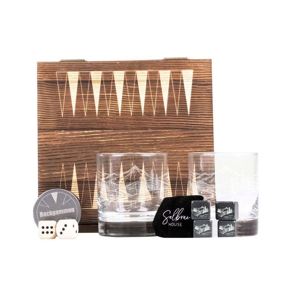 Picture of Backgammon & Glass Set. - LANDSCAPE