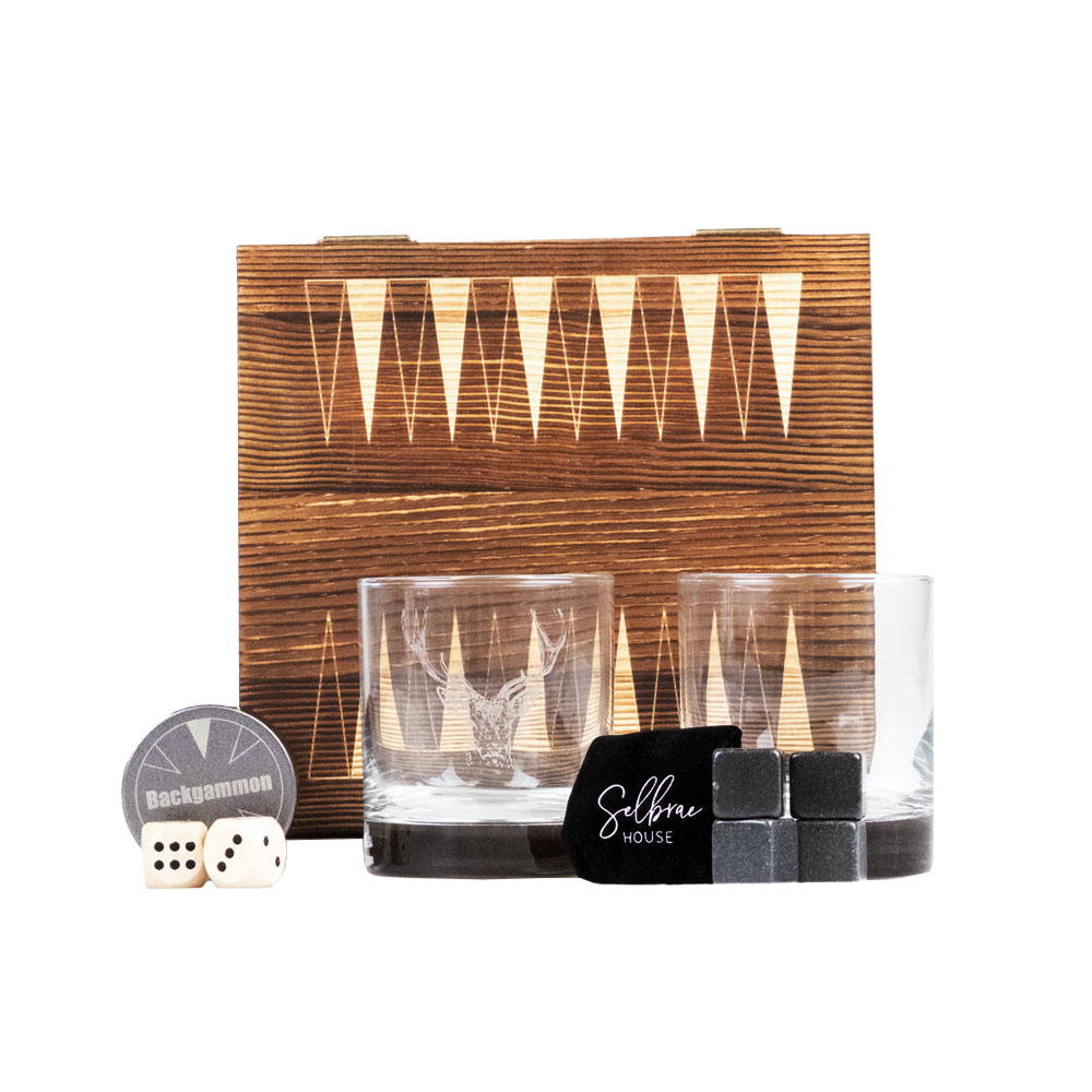 Picture of Backgammon & Glass Set. - STAG