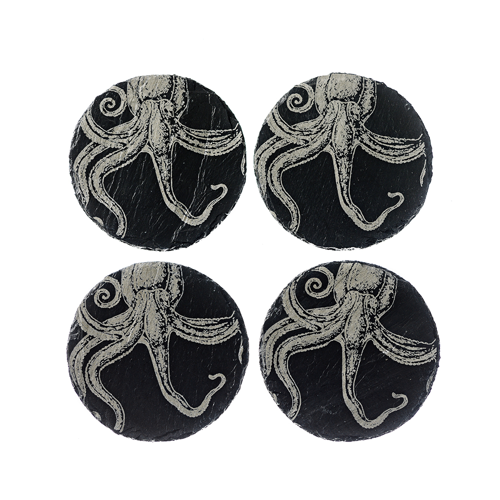 Picture of 4 Octopus Slate Coasters