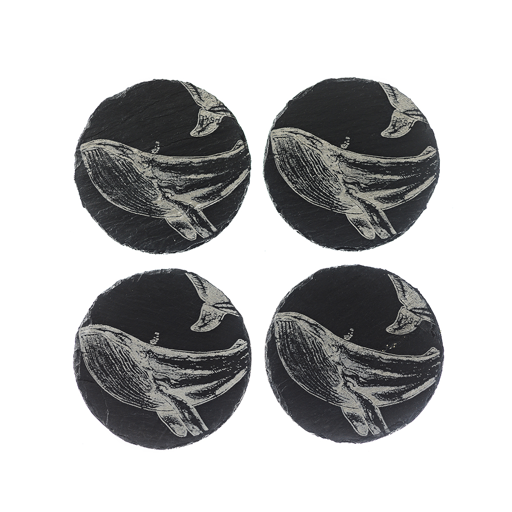 Picture of 4 Whale Slate Coasters