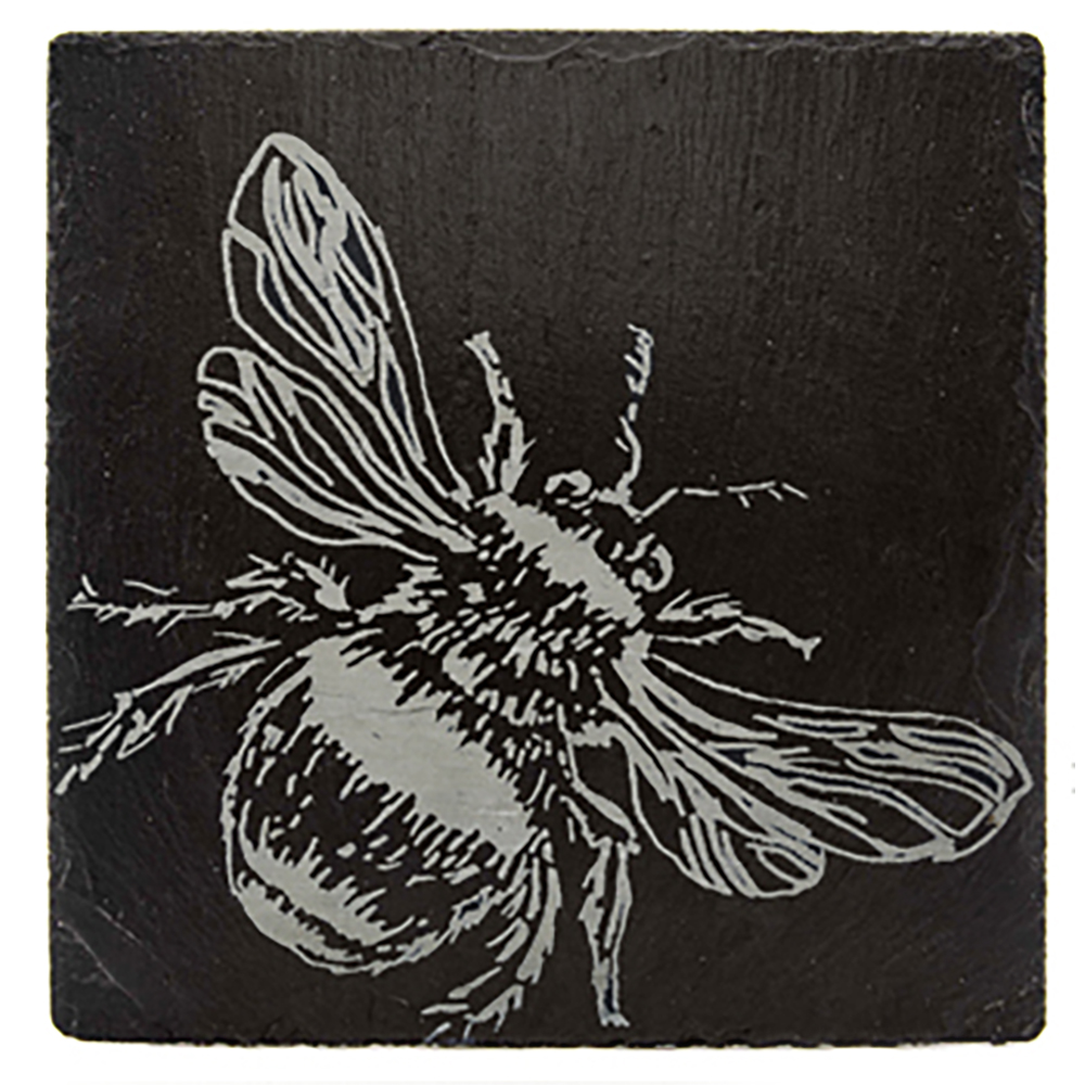 Picture of Single Slate Coaster - Bee
