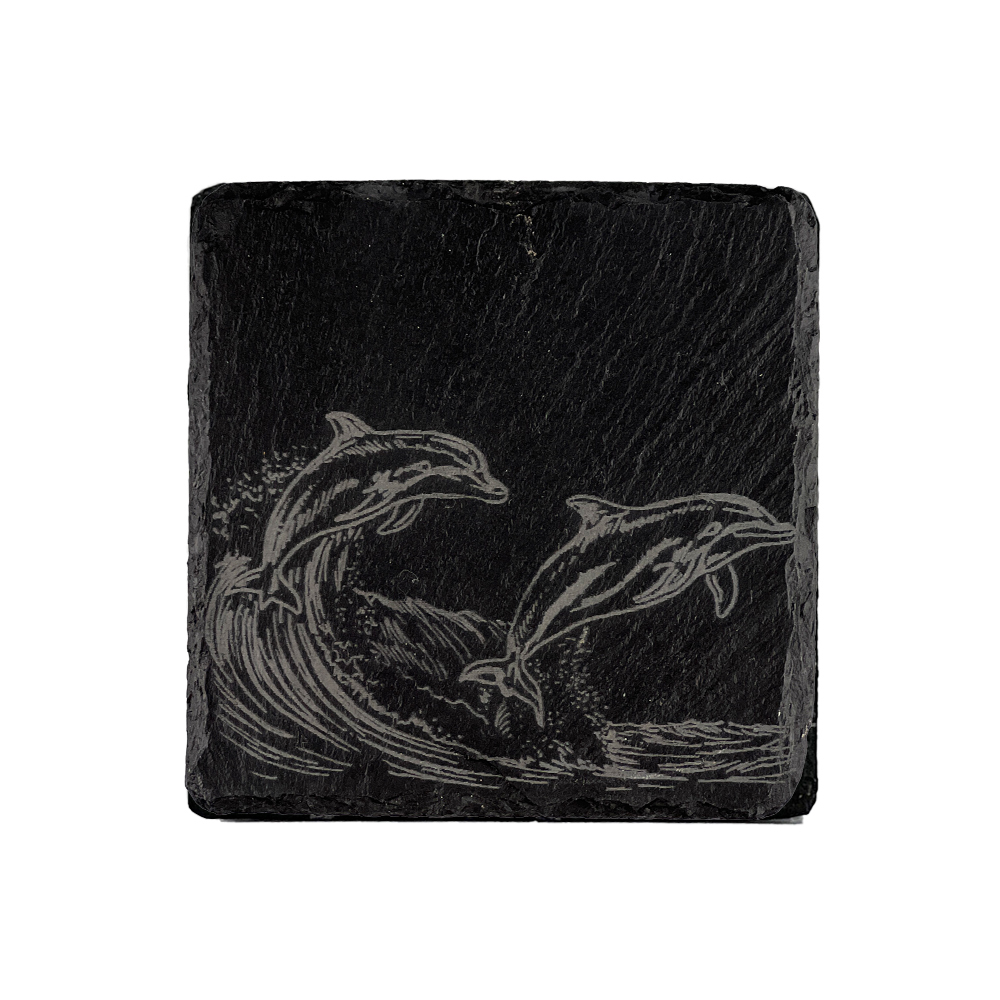 Picture of Single Slate Coaster - Dolphin