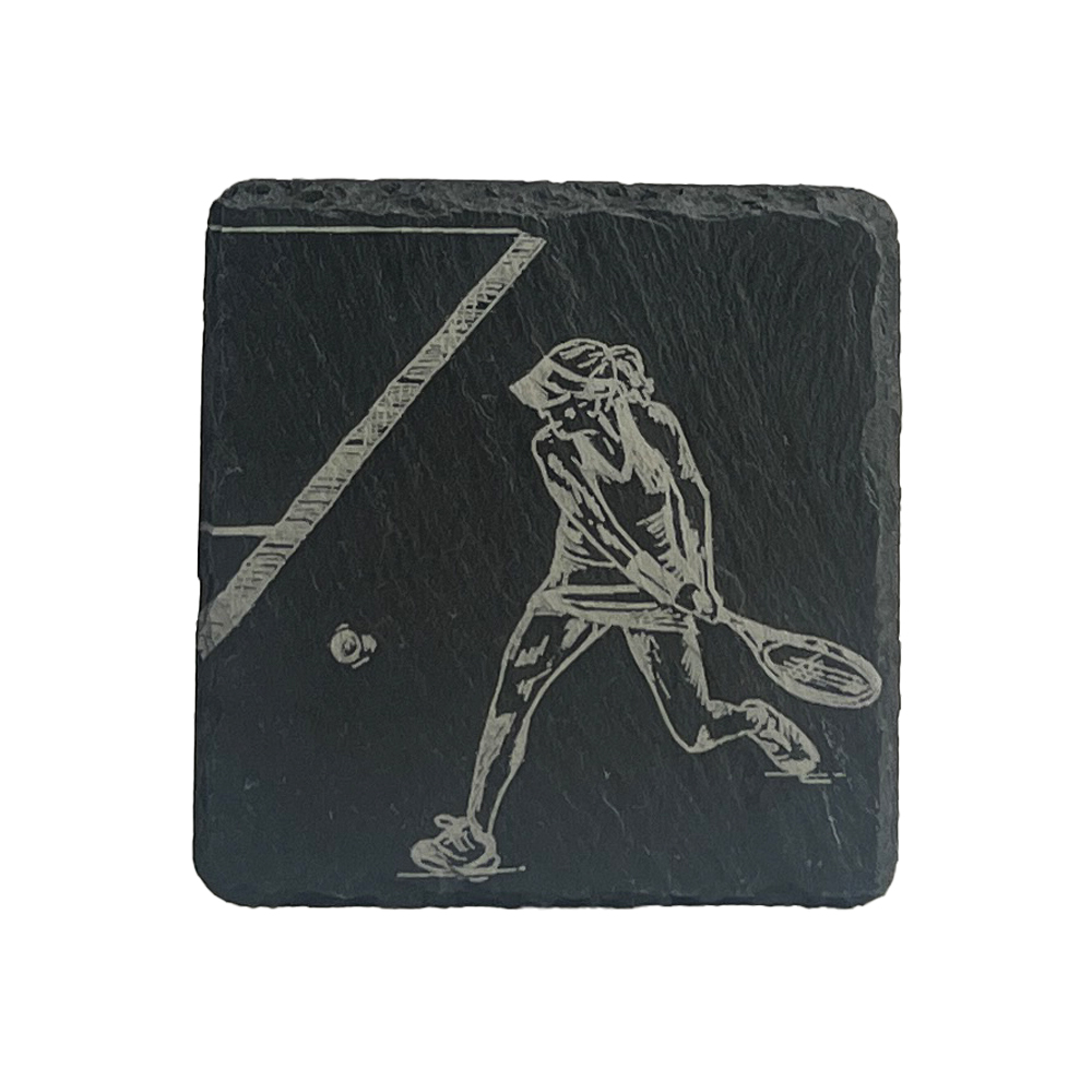 Picture of Single Slate Coaster - Female Tennis Player
