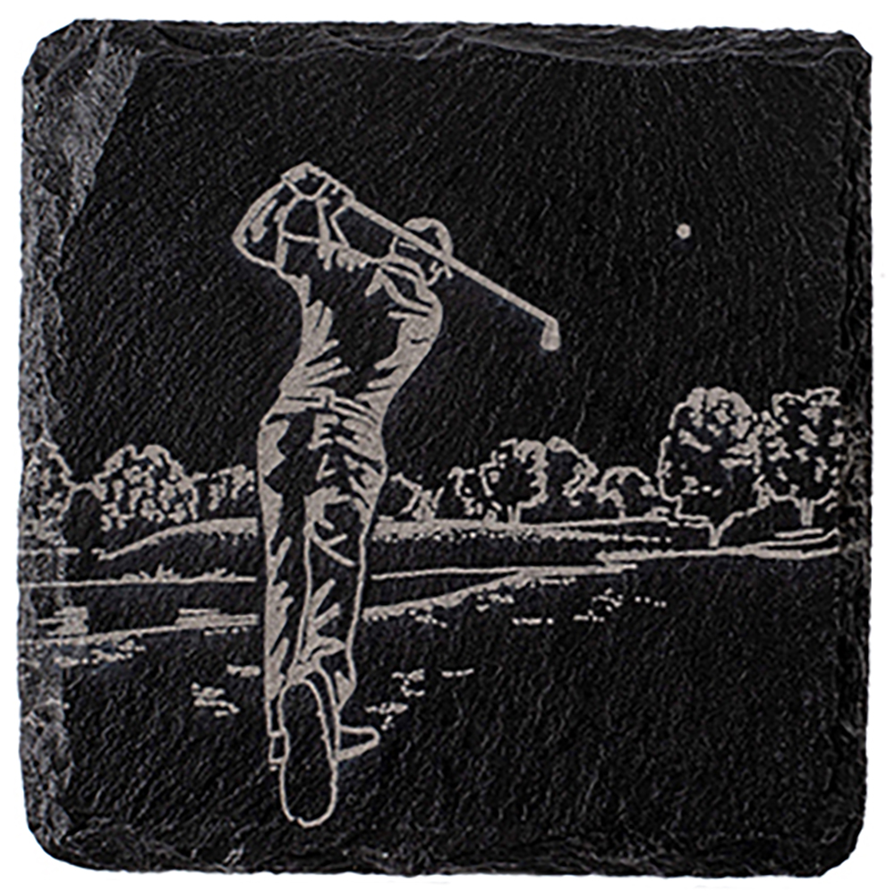 Picture of Single Slate Coaster - Golf