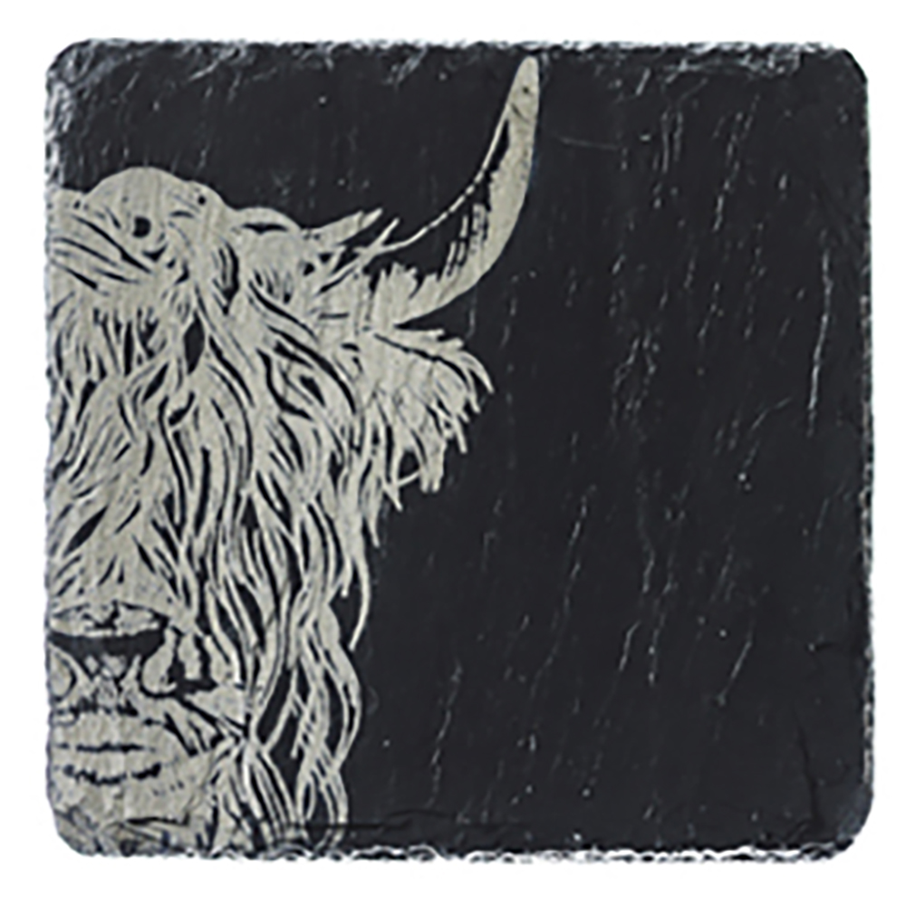 Picture of Single Slate Coaster - Highland Cow