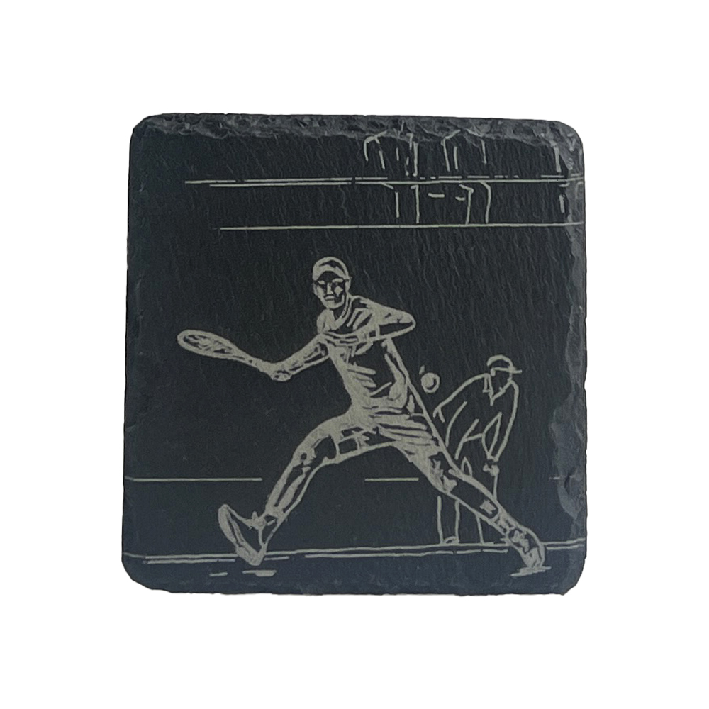 Picture of Single Slate Coaster - Male Tennis Player