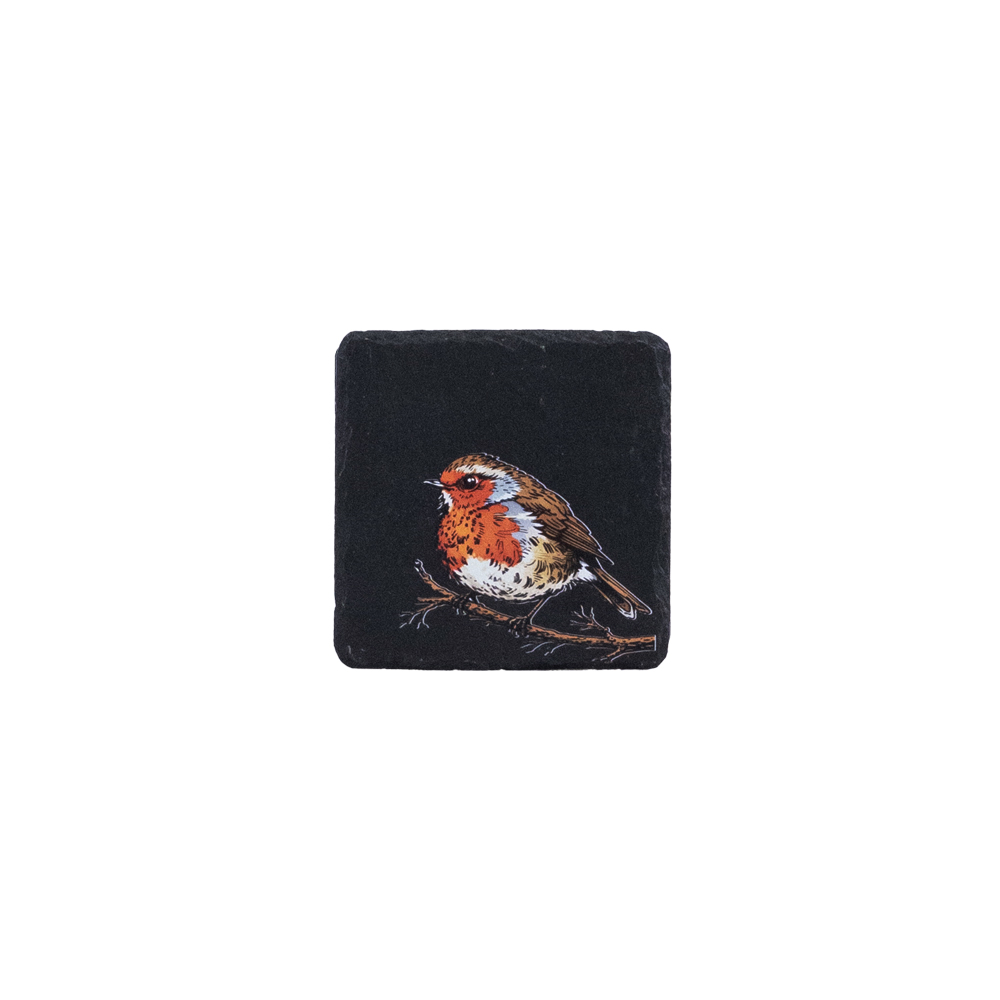 Picture of Single Slate Coaster - Robin