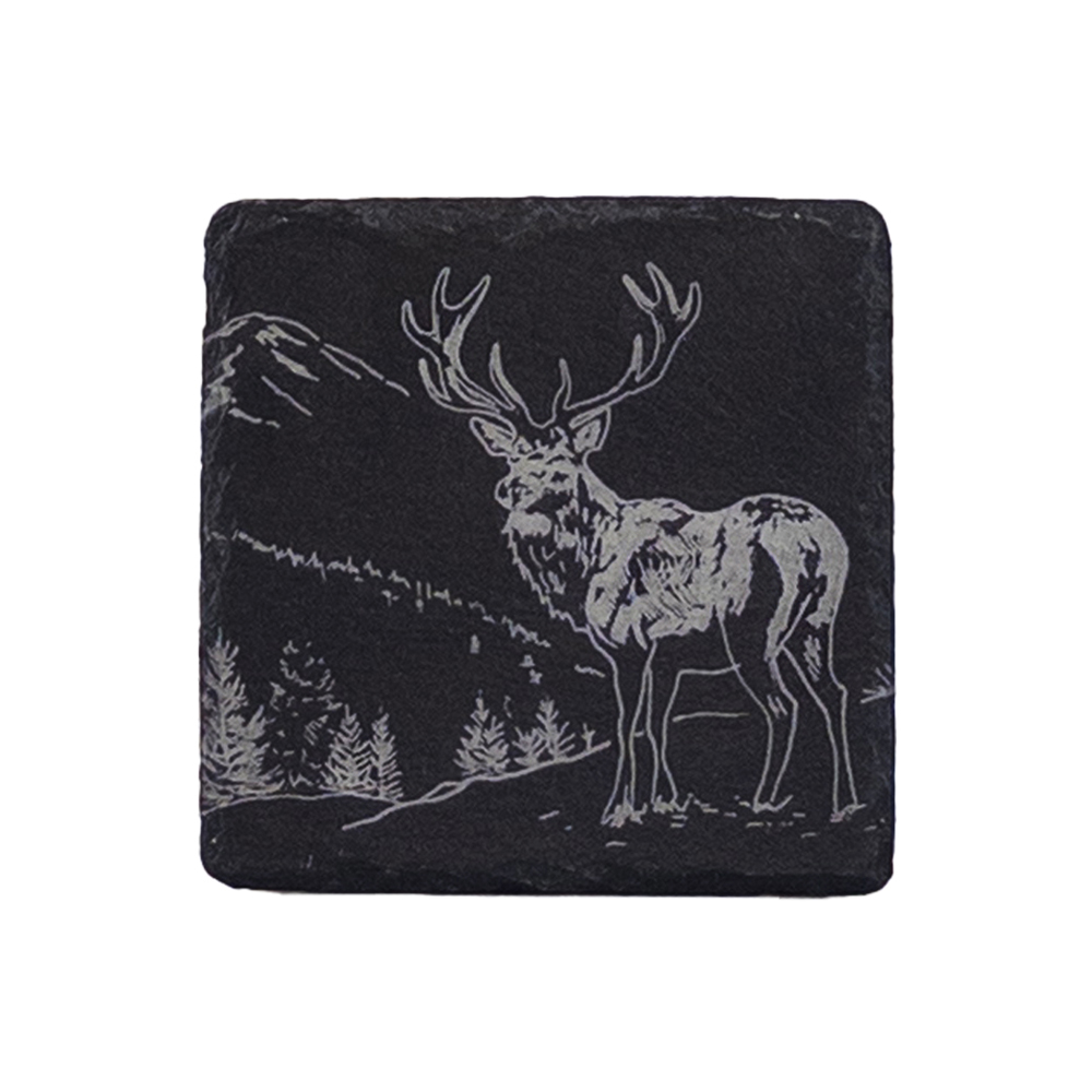 Picture of Single Slate Coaster -Scenic Stag